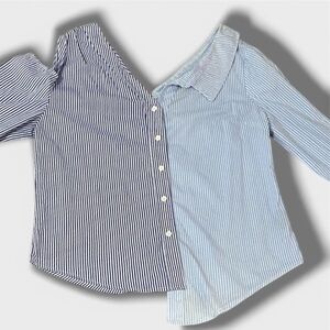 Blue Stripes Pattern Top